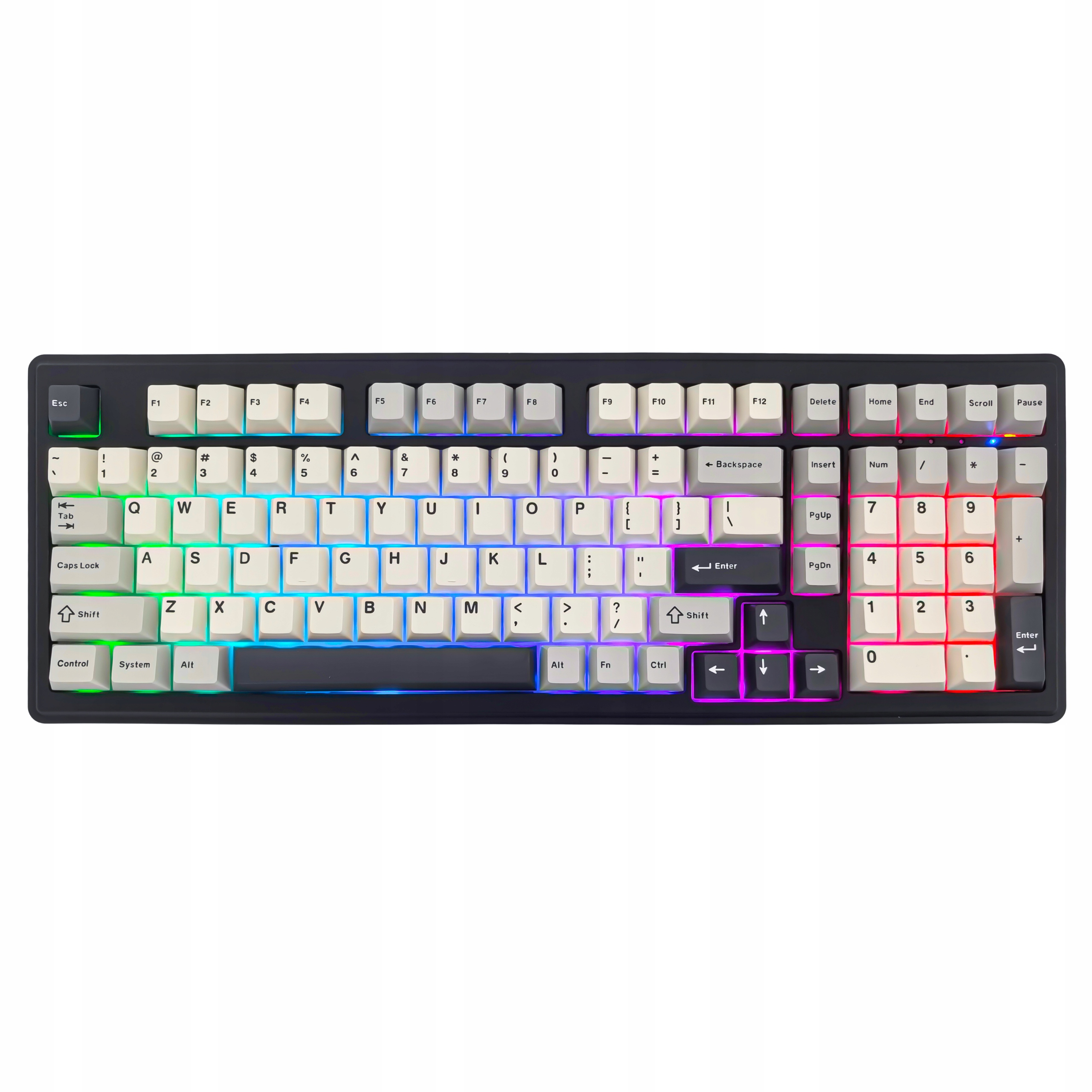 Mechanická bezdrôtová herná klávesnica Xinmeng Rgb Bt 2.4 s nabíjaním