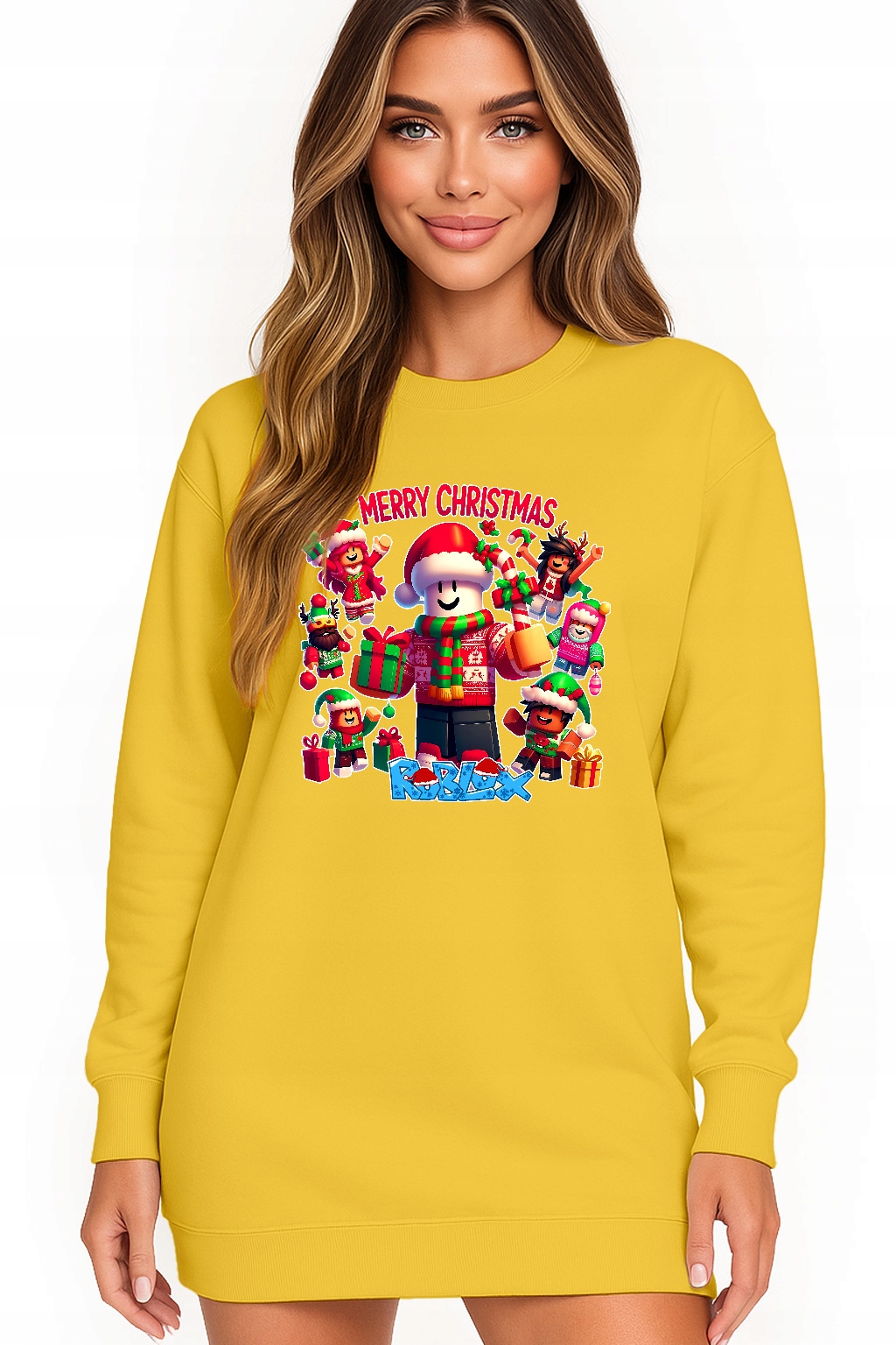 Mikina Vánoční Oversize Šaty Roblox Dárek K Vánocům XXL