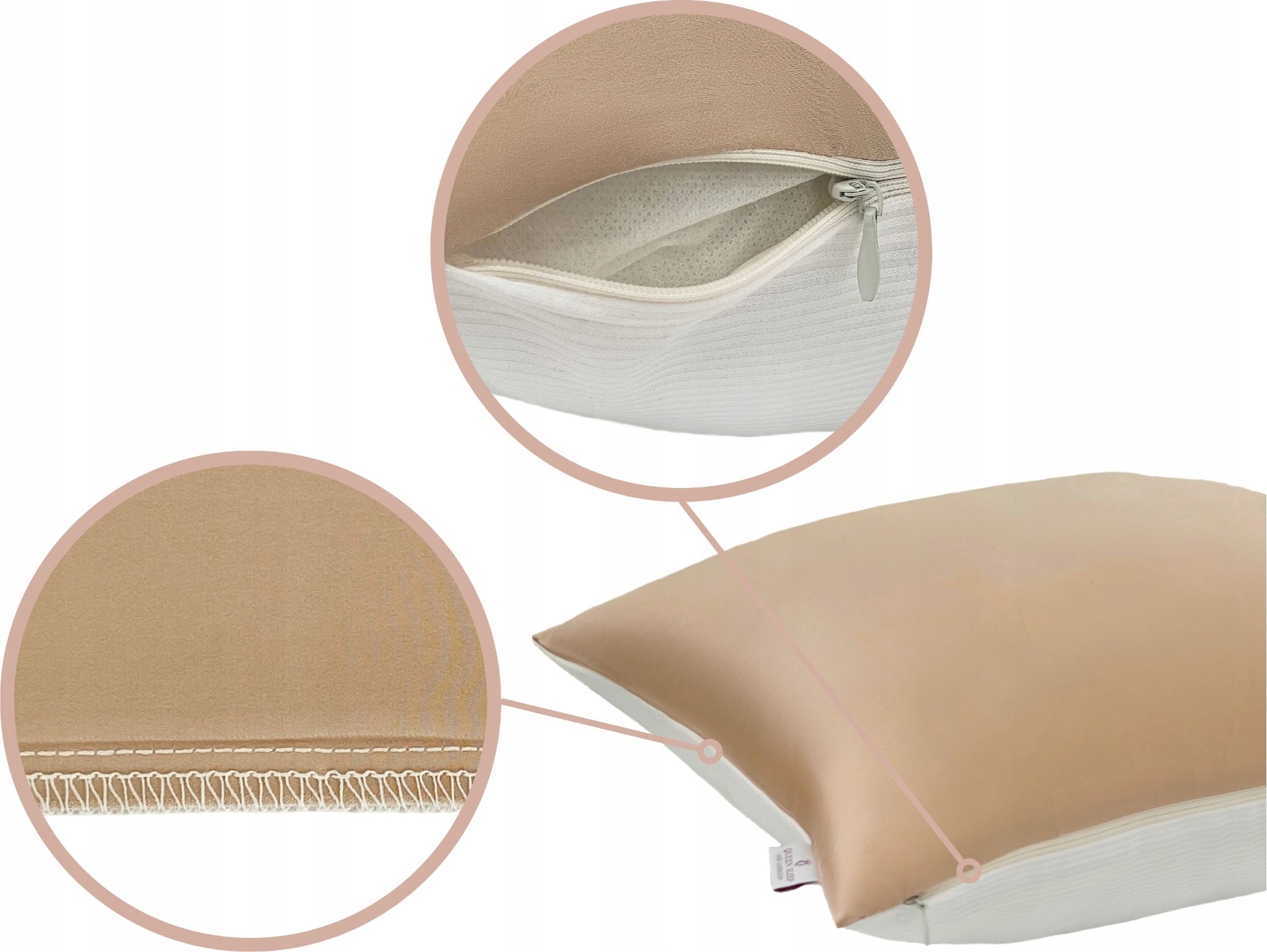 Poszewka Jedwabna 40x40 z Bawełną Zestaw 2 sztuki Marka Qrown