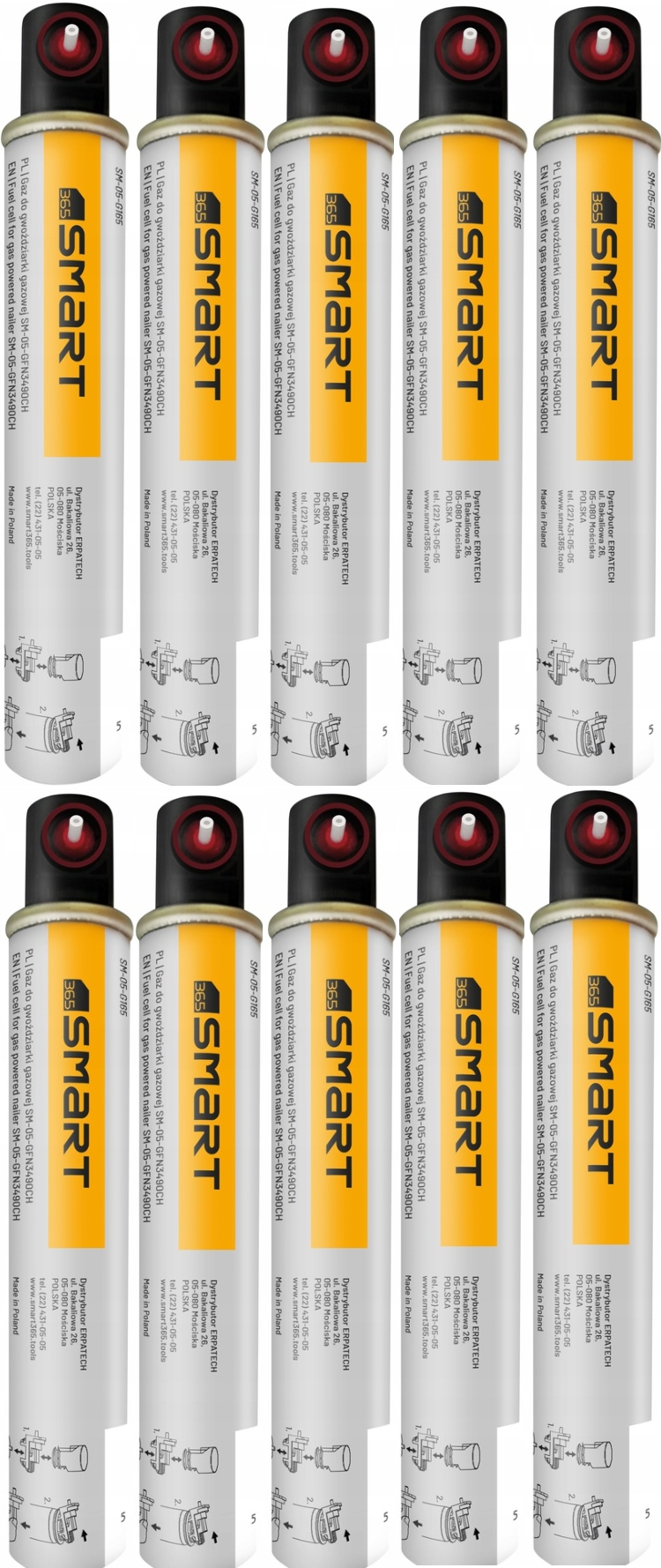 

Gaz Do Gwoździarek Gazowych Paslode Rawlplug 10szt