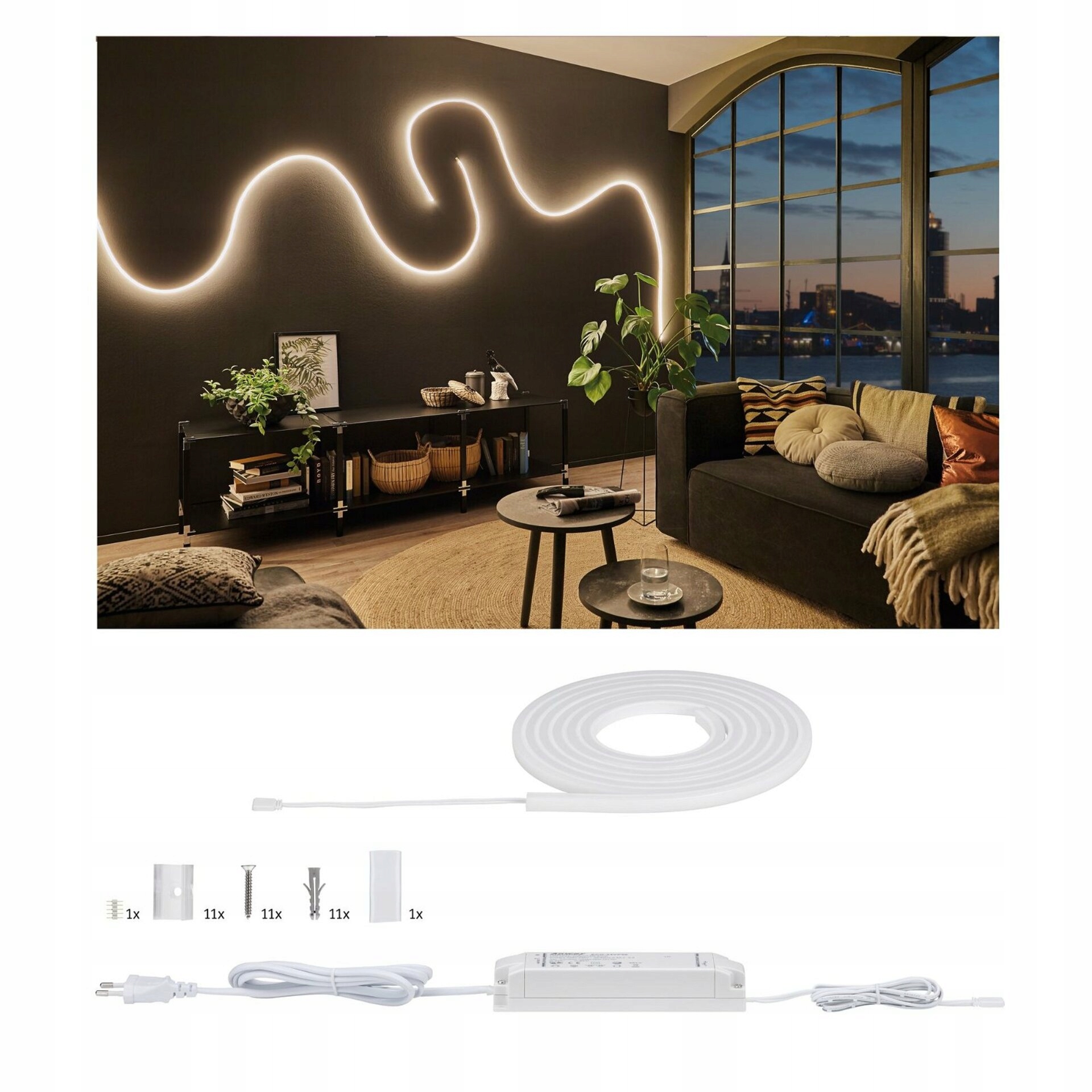 Paulmann MaxLED Flow základná sada 3m teplá biela, 37 W, IP67, flexibilná