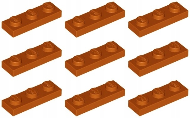 

Lego 3623 Płytka 1x3 pomarańczowa ciemn (5g) 9 szt