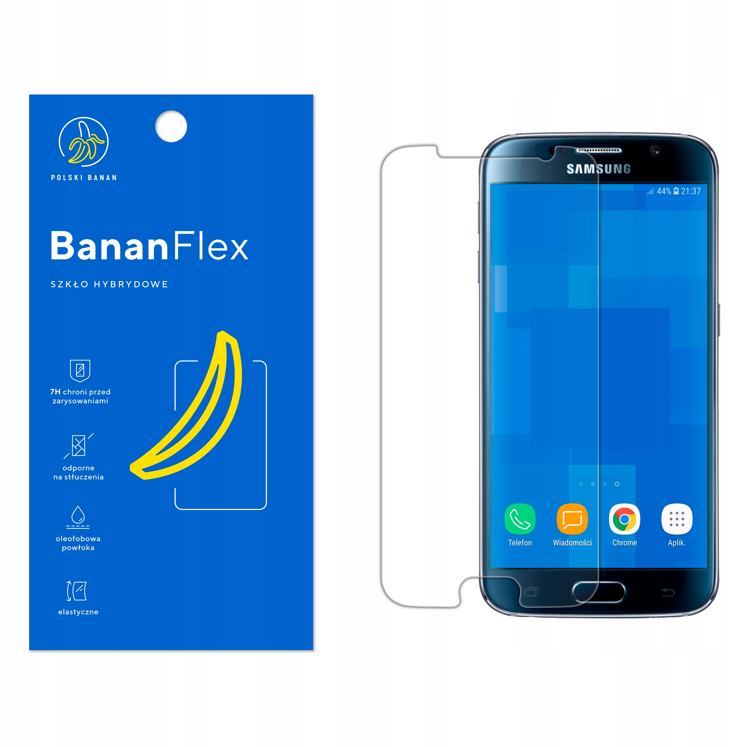 

Szkło Hybrydowe Polski Banan 7H do Samsung S6