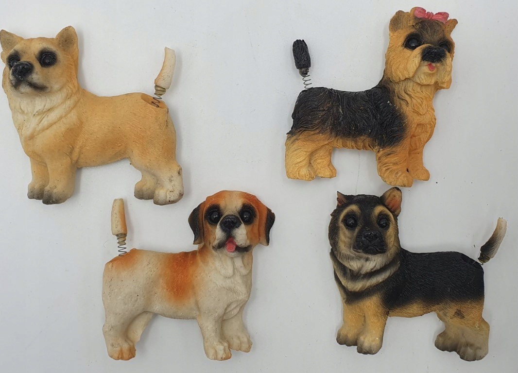 figurka  4szt pies na magnes 252489 — 2
