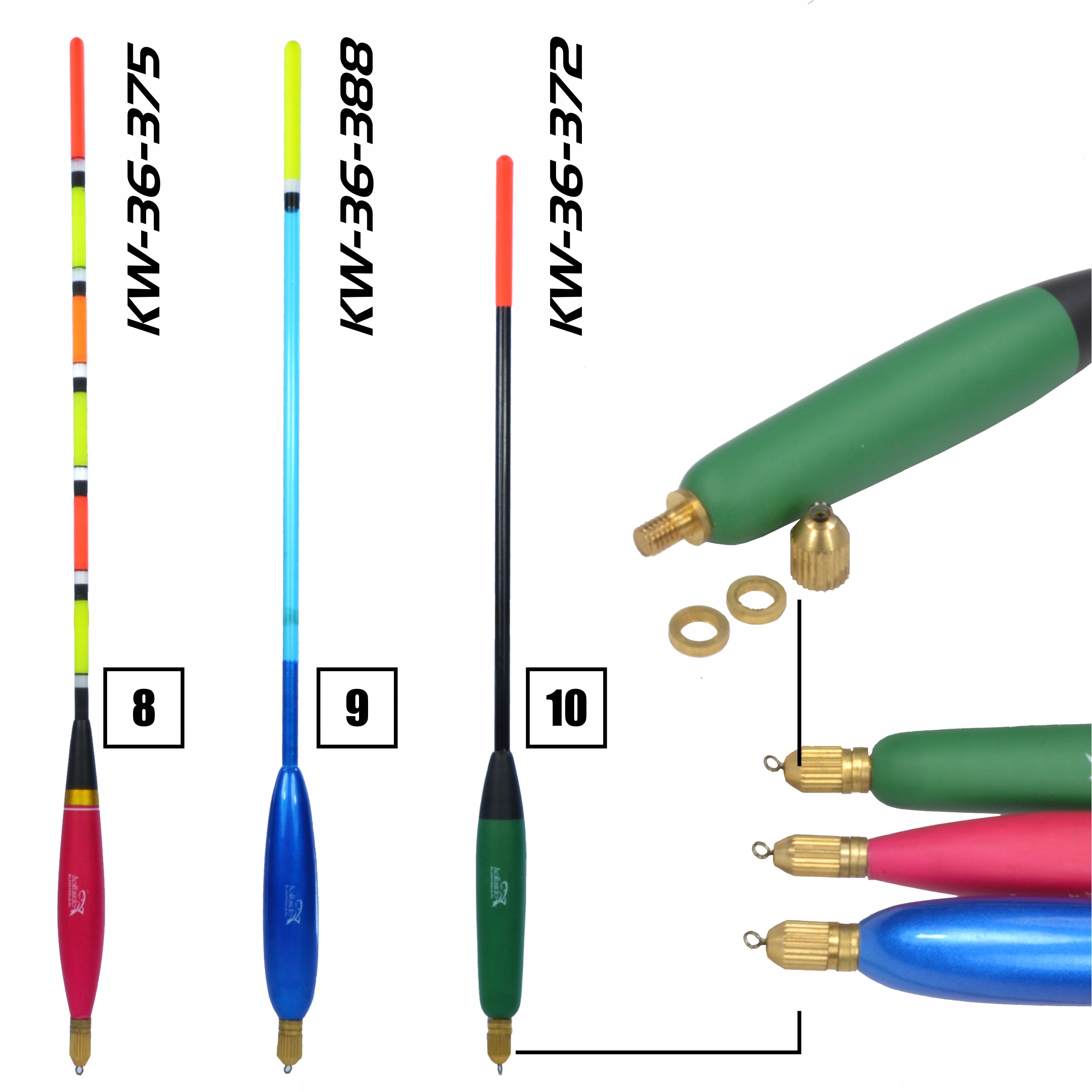 ZESTAW 10 SPŁAWIKÓW PREMIUM PRZELOTOWYCH WAGGLER Z DOCIĄŻENIEM HOKKAIDO Marka Hokkaido