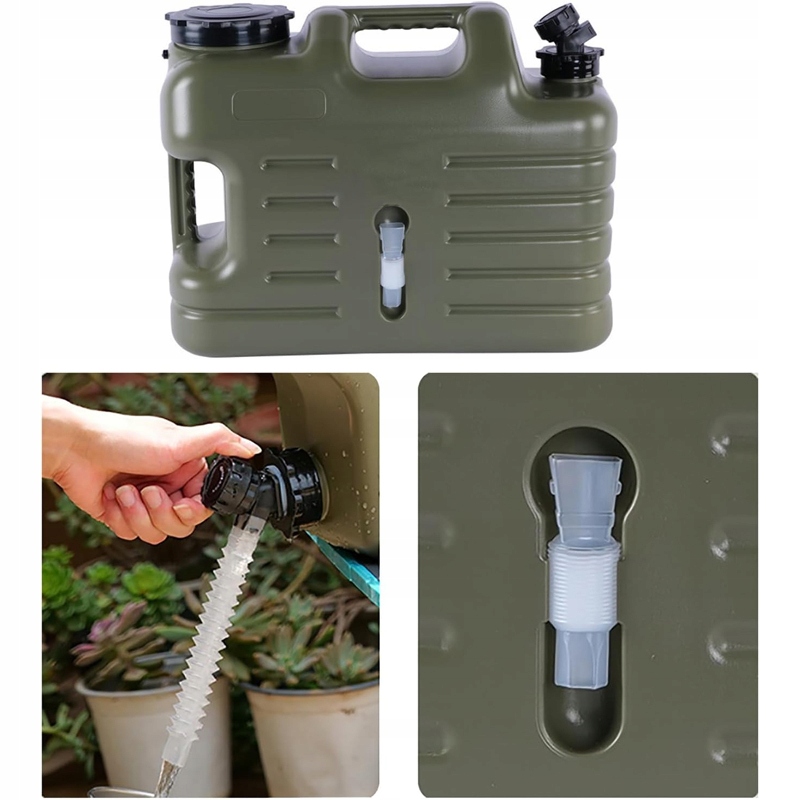 BUTELKA KANISTER NA WODĘ Z KRANEM I UCHWYTEM VIO PET-TG 11L - ZIELONY Kod producenta 96218