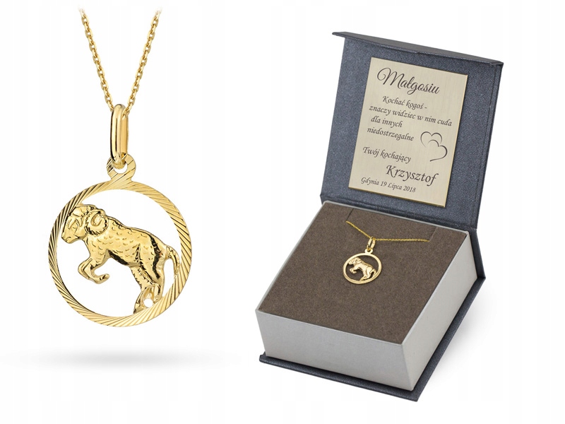 Zlatý Řetízek a přívěsek 585 Zodiak Beran 14k