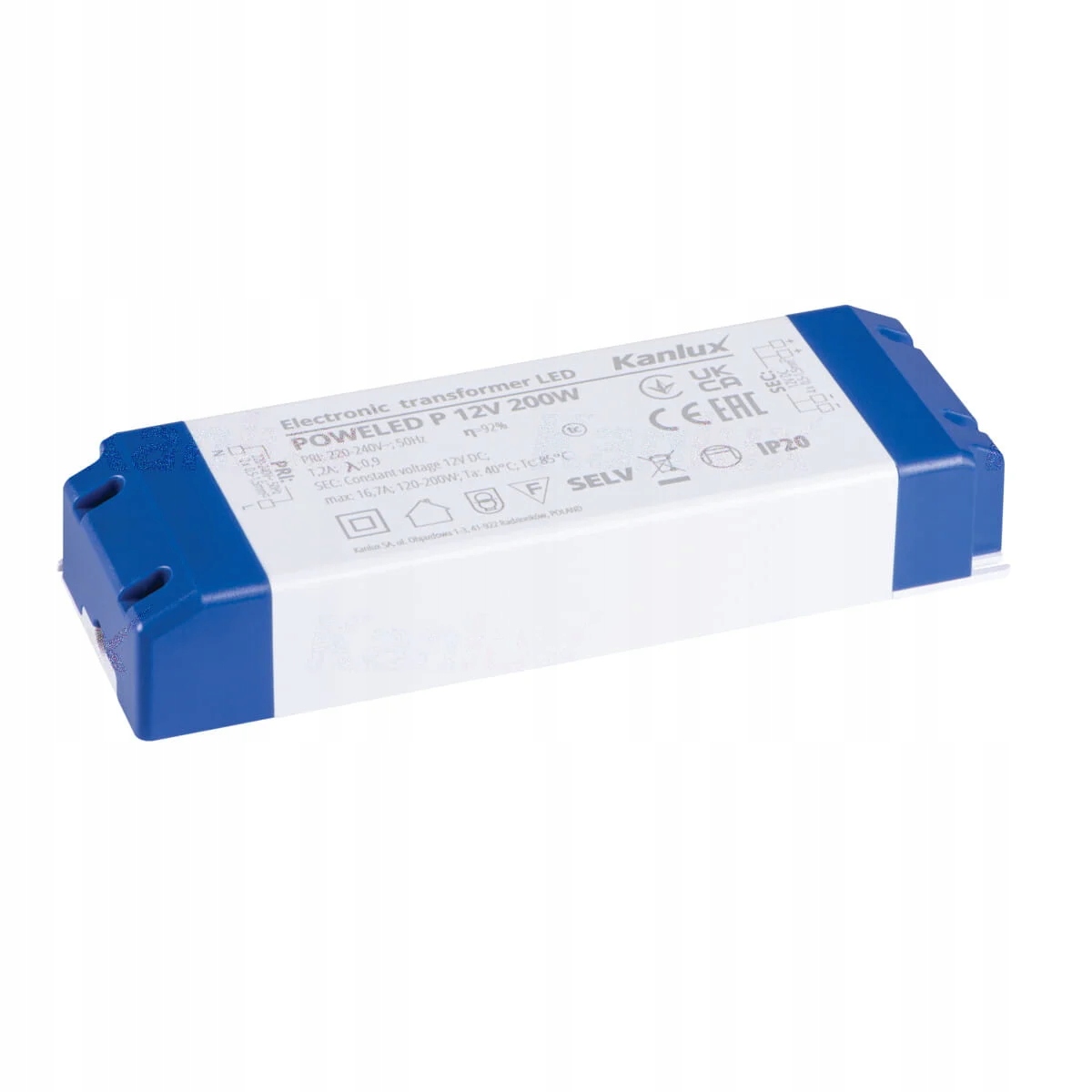 Kanlux Led napájací zdroj 200W Poweled 12V IP20 pre pásy a žiarovky