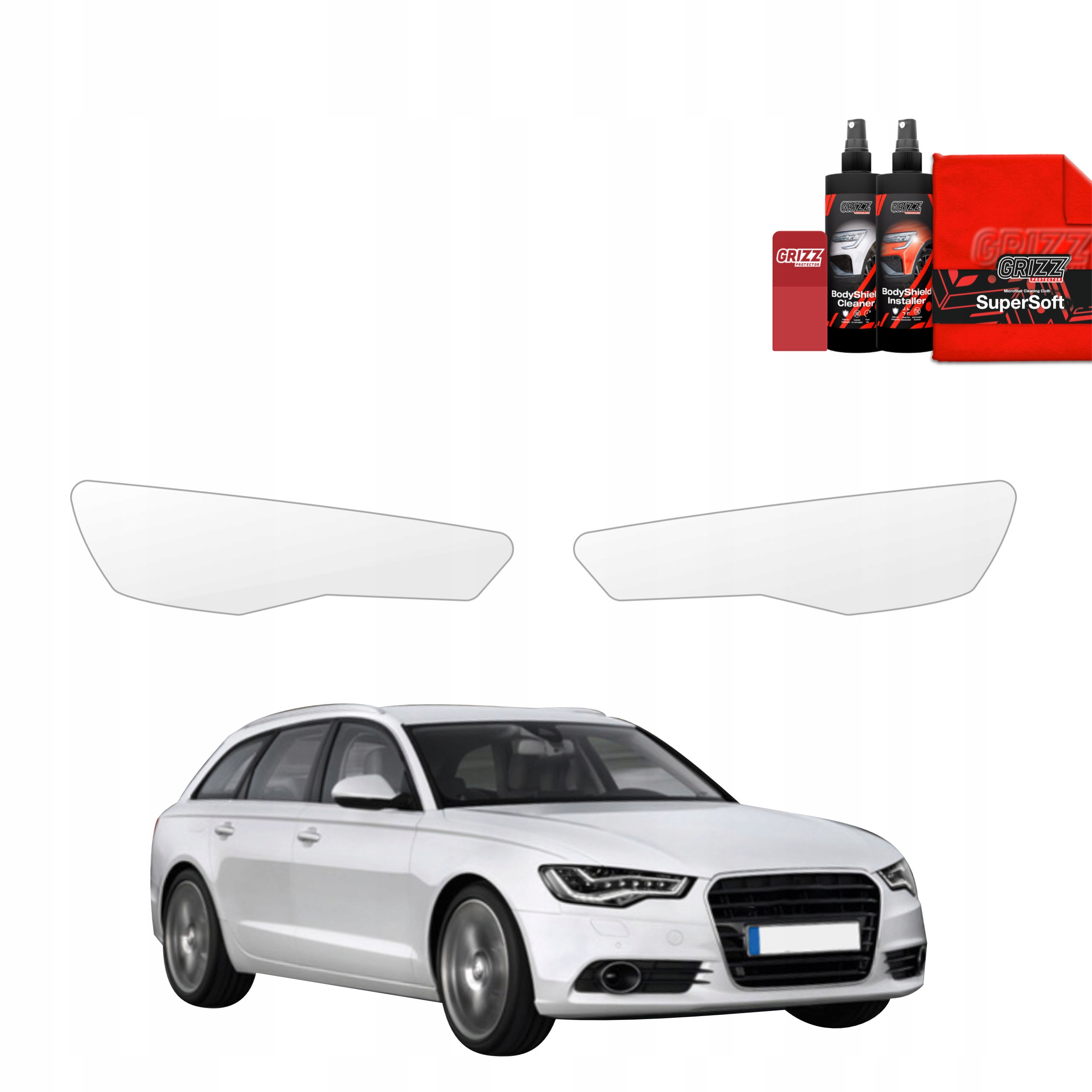 2v1 Fólie Ppf dýha na lampy pro Audi A6 C7 Avant (2011-2014)