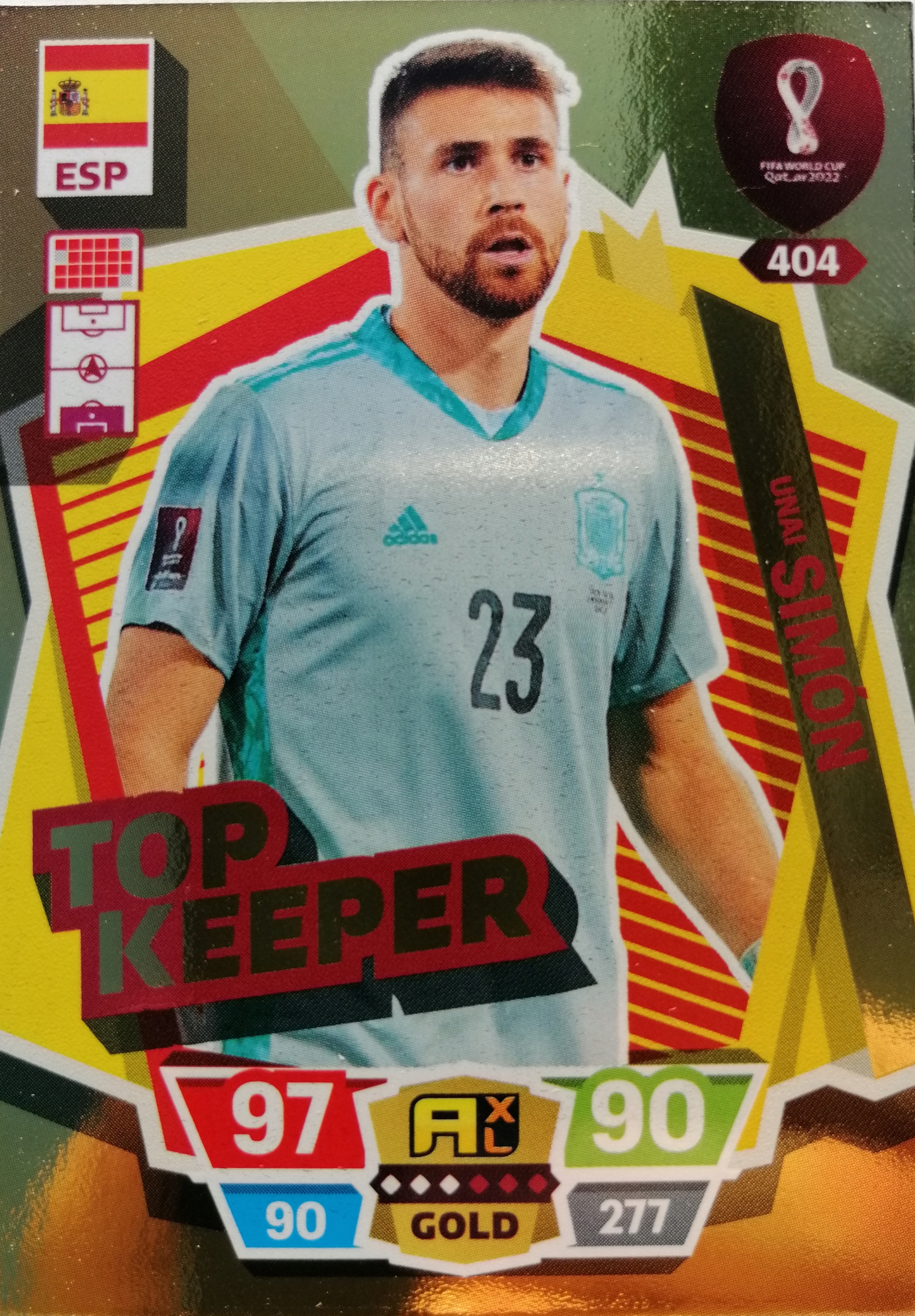 WORLD CUP QATAR 2022 GOLD TOP KEEPER 404 SIMON - 12472248865 - Allegro