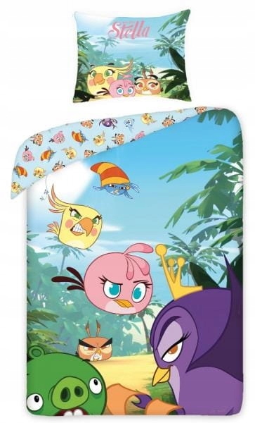 

Pościel bawełniana 140x200 Angry Birds ptaszki