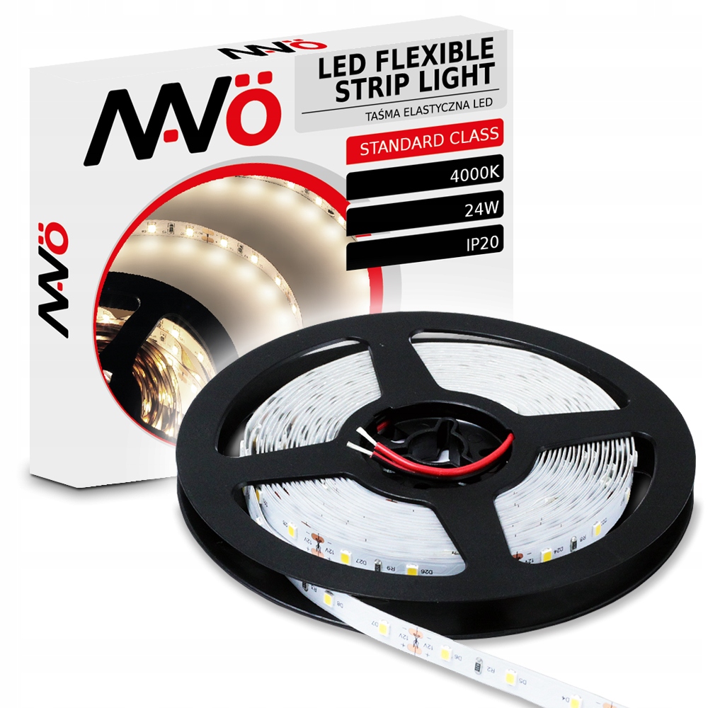 СВЕТОДИОДНАЯ ЛЕНТА 12V СТАНДАРТНЫЙ РУЛОН 5М НЕЙТРАЛЬНЫЙ 24W IP20