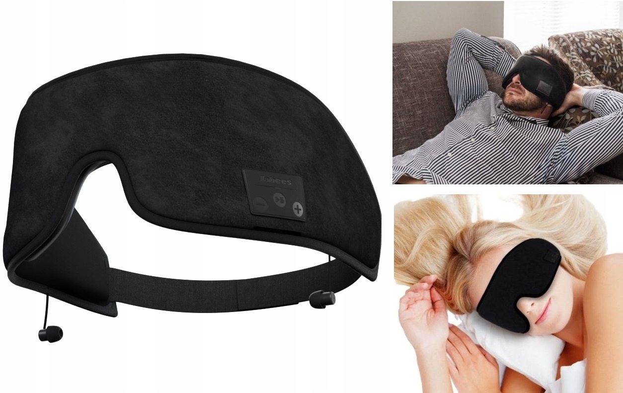 Čelenka Maska na oči pro spaní Vestavěná sluchátka Bluetooth 5.0 11h Jabees