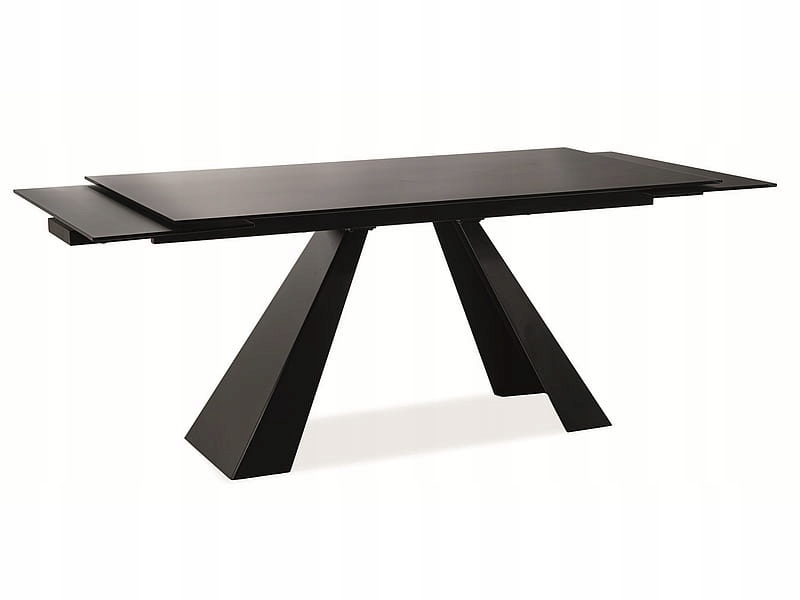 Stół Salvadore 120(180)x80 czarny mat rozkładany