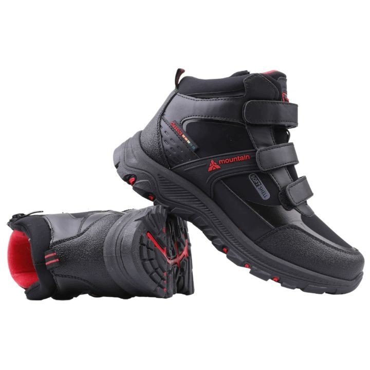 Buty Zimowe Chłopięce Rzepy Sportowe Suwaki Ocieplace Trapery Śniegowce R38