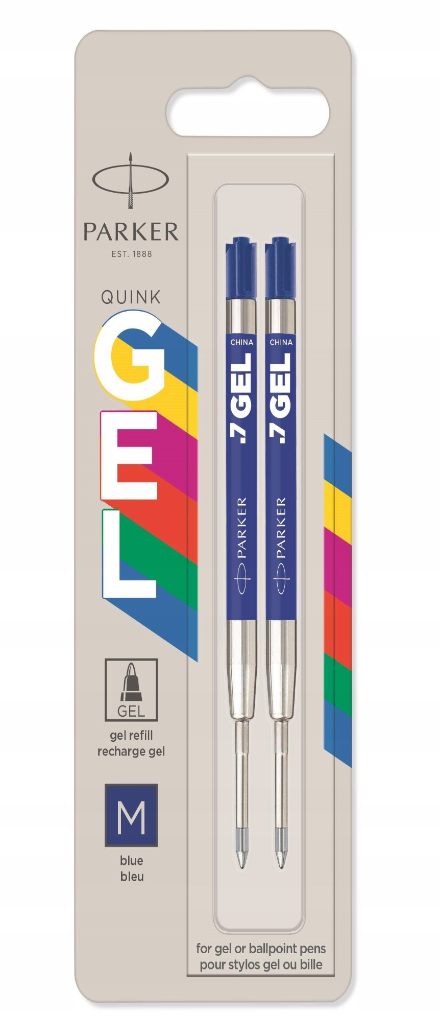 

Wkład Parker Gel niebieski 2 sztuki komplet