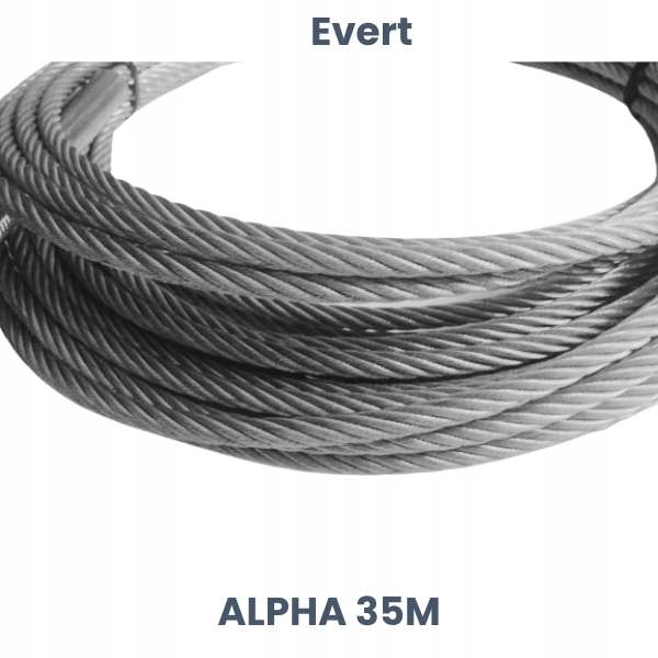 Náhradní Evert: Ocelové zvedací lano Evert Alpha 35M