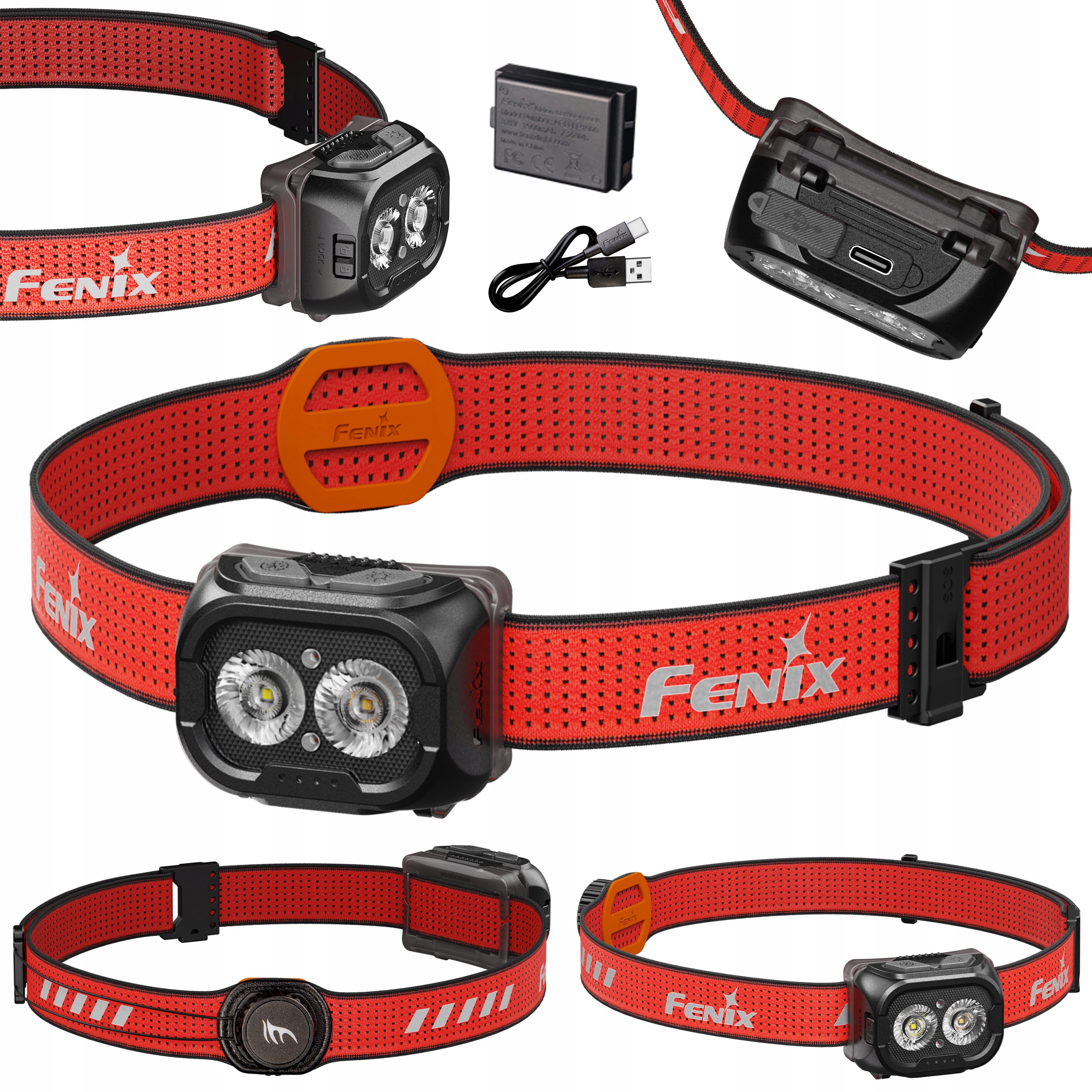 Latarka Czołowa Fenix HL18R-T V2.0 Czarna 800 lm Usb-c