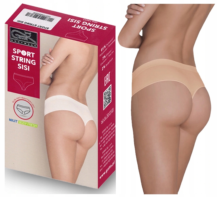 

Gatta Bezszwowe Sportowe Stringi Sisi Natural L