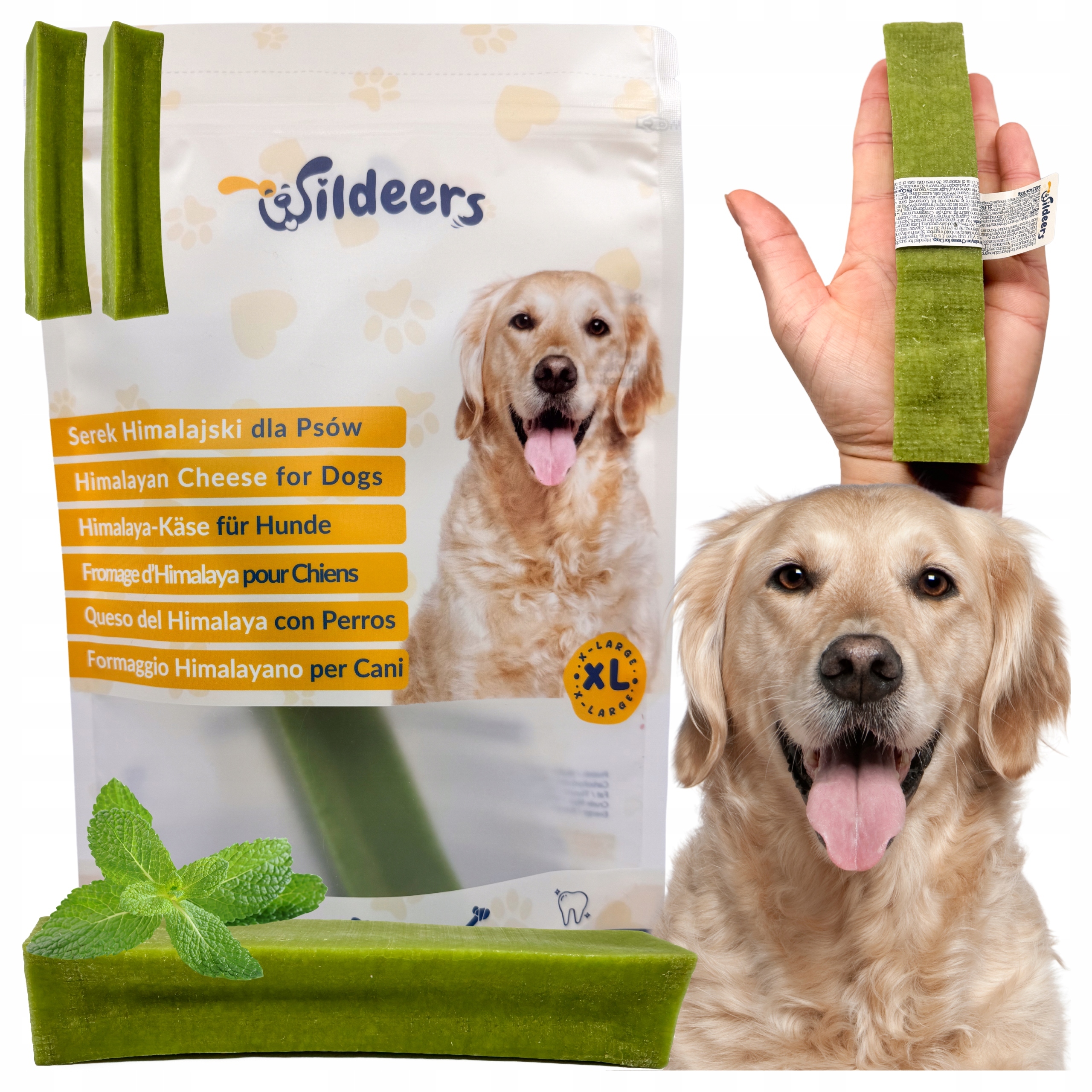 Levně Himalájské sýry pro psa velké velikost tvrdé, trvanlivé, mátová příchuť 2 ks XL