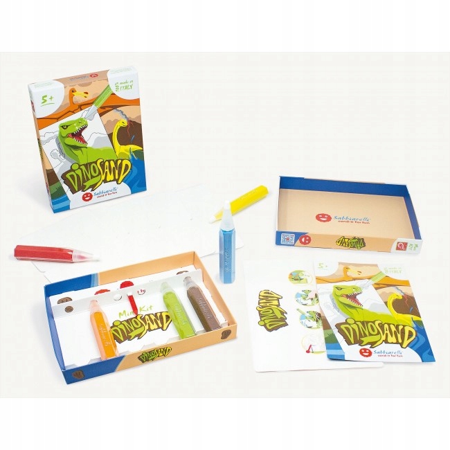 Sabbiarelli piasek do kolorowania zestaw Dinozaury Płeć chłopcy