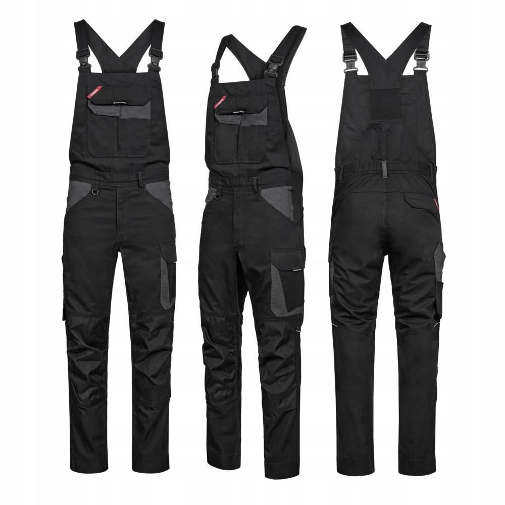 Spodnie Męskie Ogrodniczki Kieszenie Na Nakolanniki Engel Venture Czarne 48
