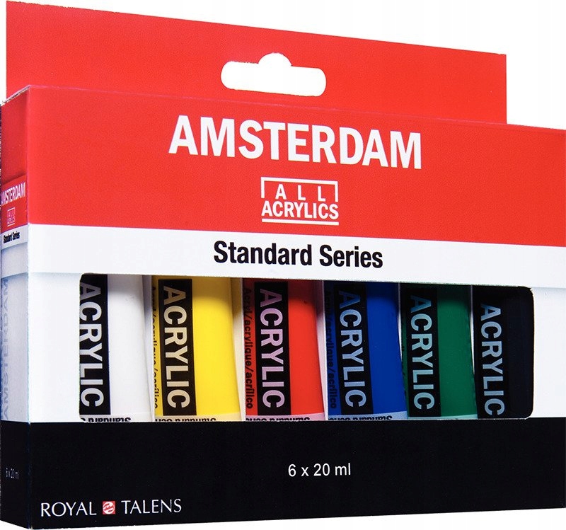 Akrylové barvy Amsterdam 6 Ks. 20ml Sada Talens