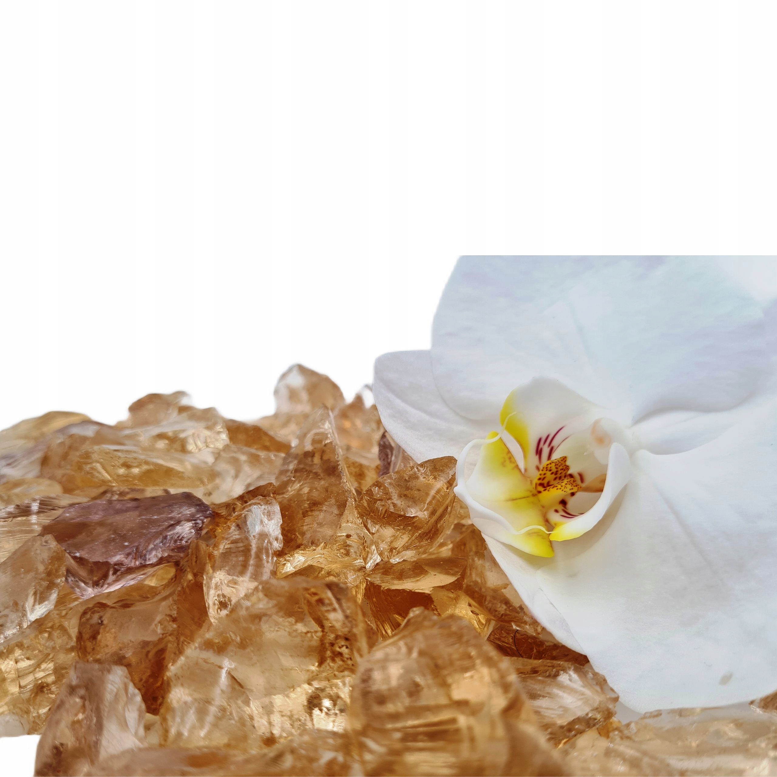 GRYS SZKLANY KAMIEŃ DEKORACYJNY BURSZTYNOWY EFEKTOWNY OZDOBNY 1-2CM 2KG Marka inna