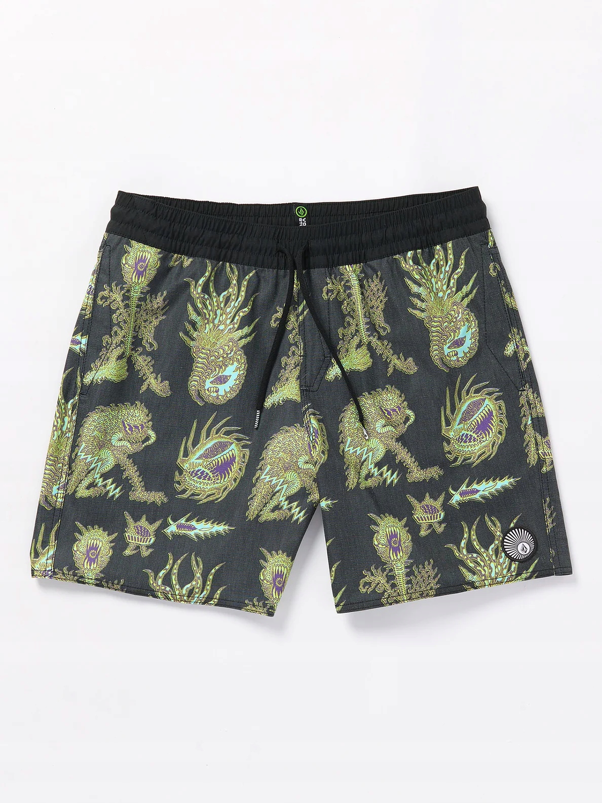 Plážové kraťasy Volcom Featured Artist Tetsunori Trunks černé XL