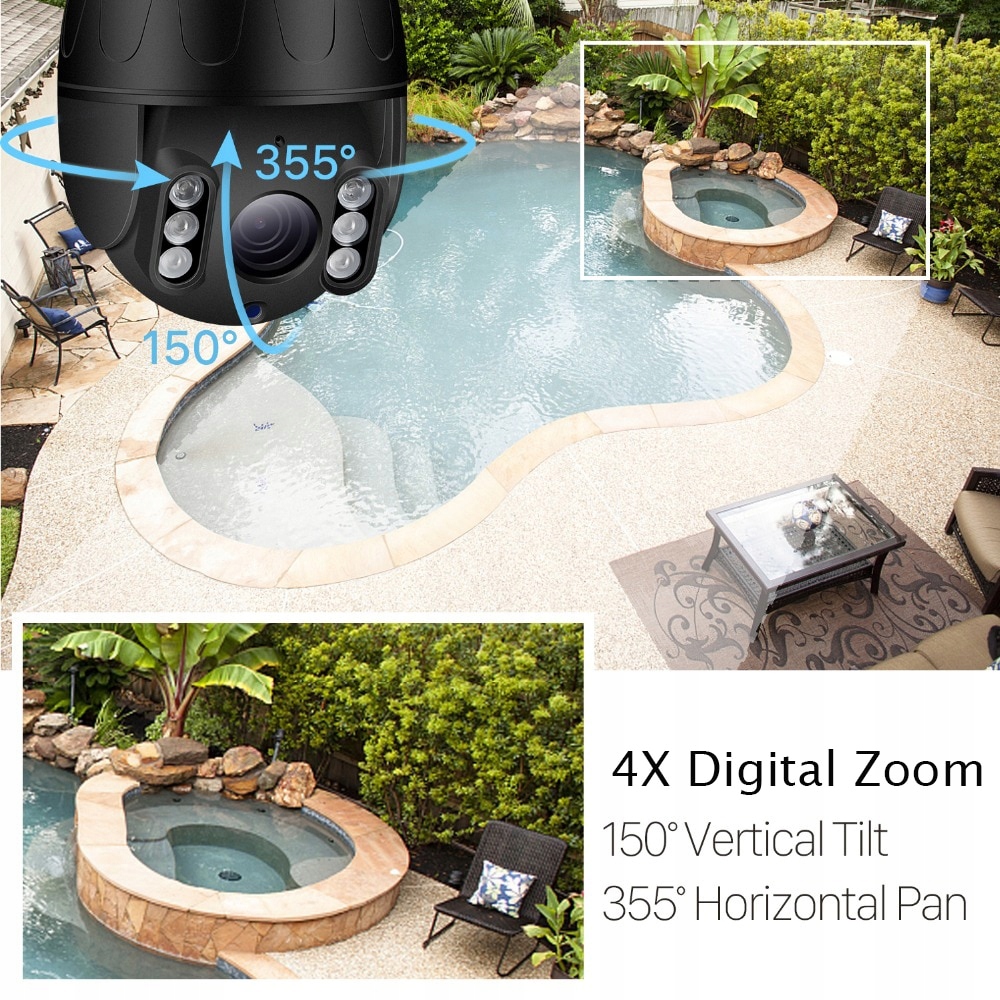 8MPX 4K KAMERA OBROTOWA WIFI PTZ Auto Tracking Obudowa tubowa (bullet)