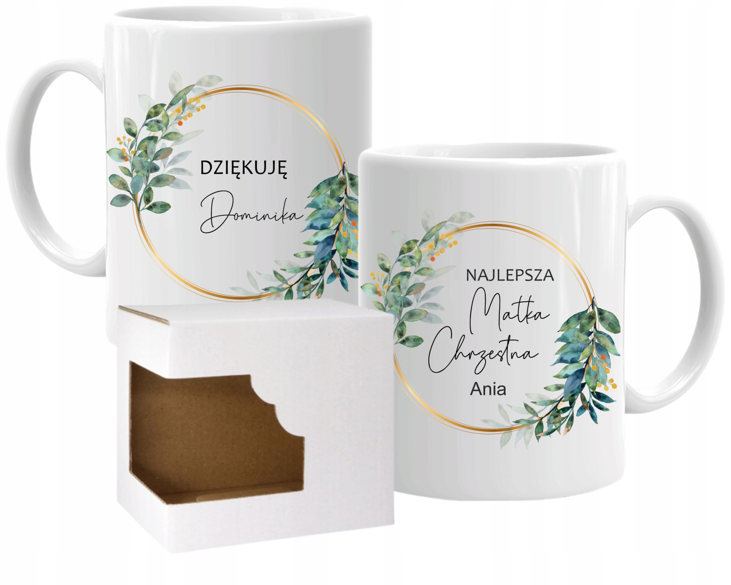 Kubek na podziękowanie dla CHRZESTNYCH CHRZEST KOMUNIA W3