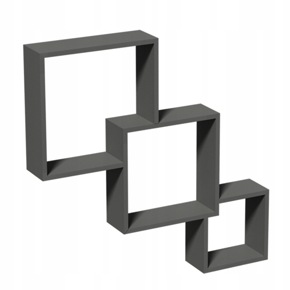 

Półki modułowe wiszące ścienne cube Fis szare