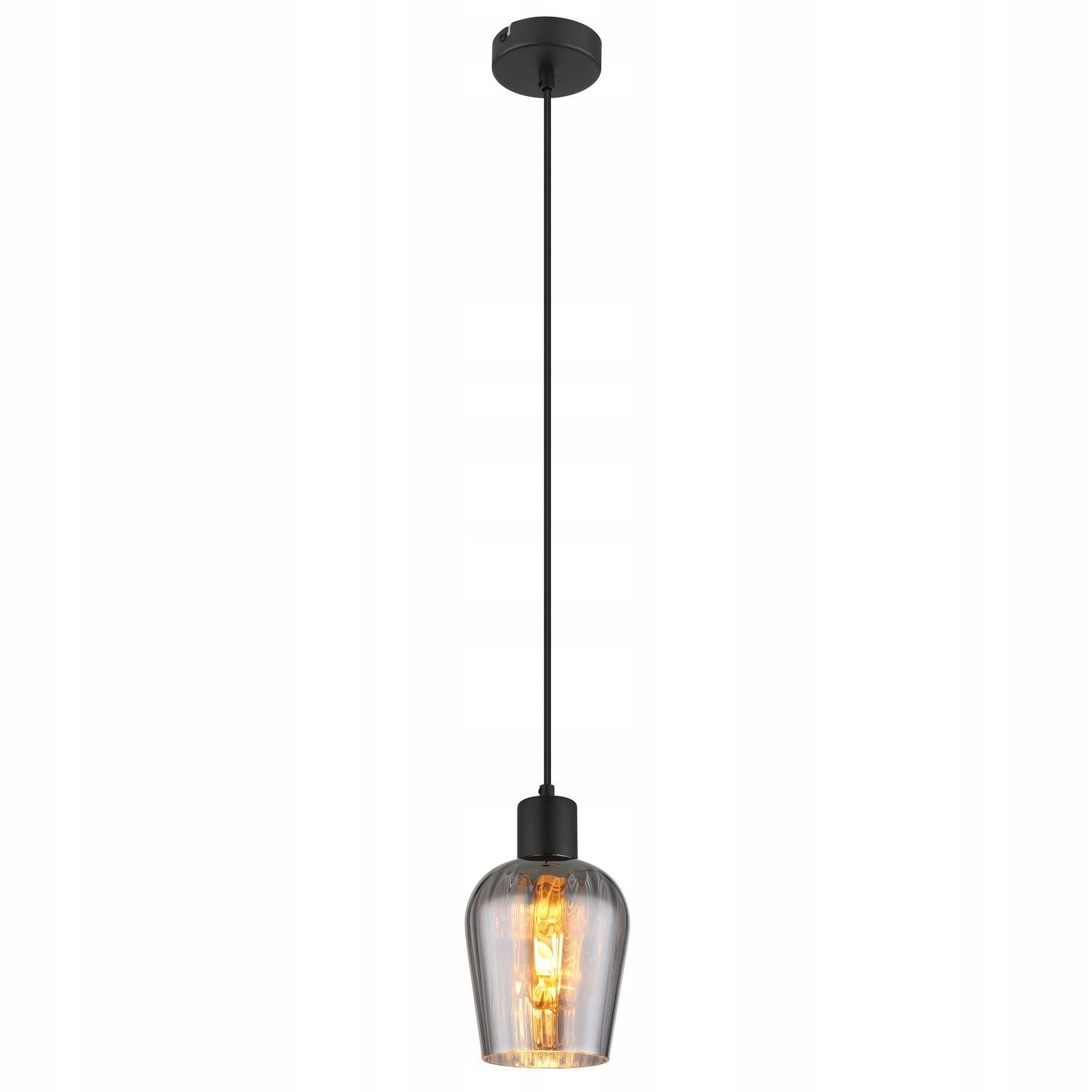 Černá závěsná lampa Ryan s nastavitelnou výškou nad stůl Globo