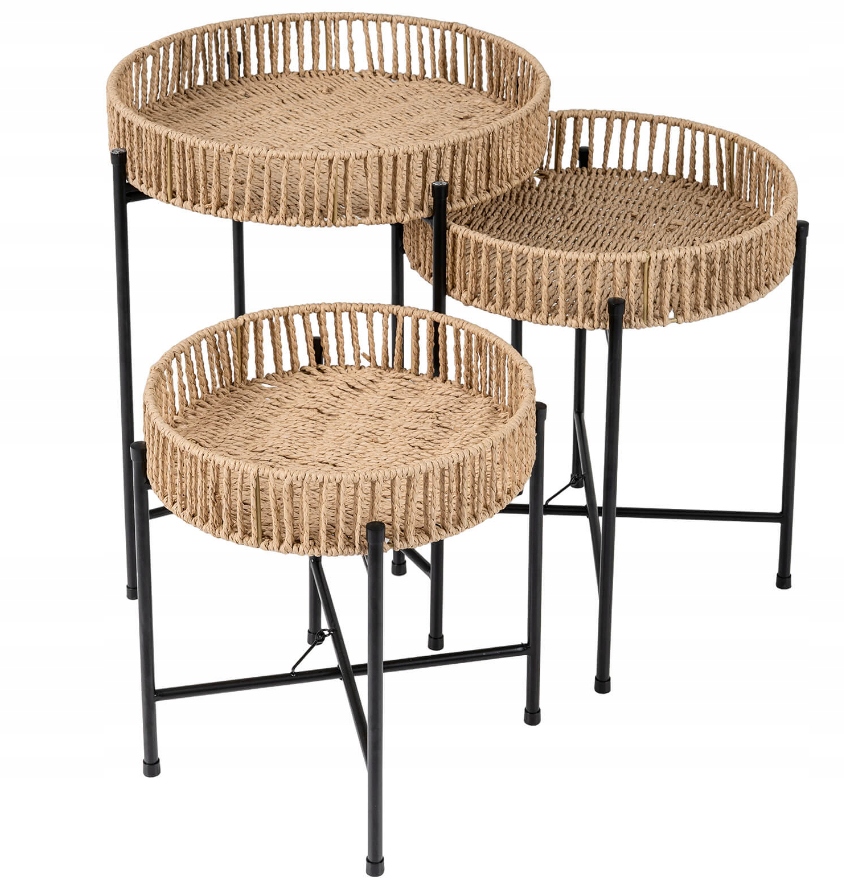Konferenčný stolík Costway okrúhly 56 x 56 x 55 cm, odtiene hnedej farby