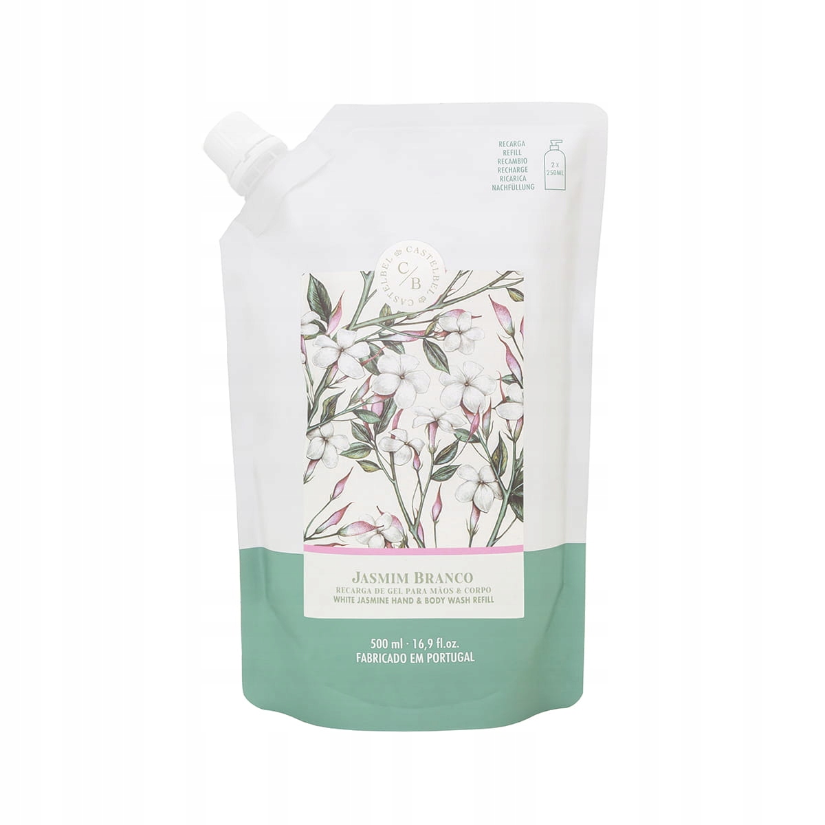 Nawilżający Płyn do Mycia Rąk i Ciała Castelbel White Jasmine Refill