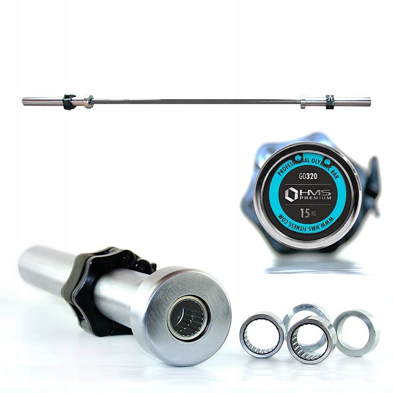 SZTANGA OLIMPIJSKA PROSTA ZACISKI 16KG 183 CM HMS