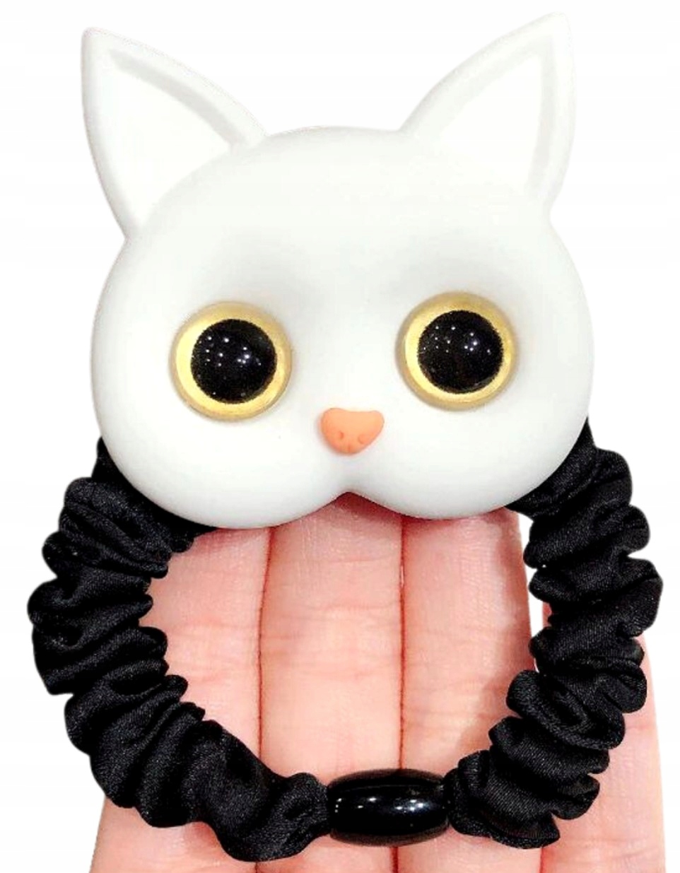 

Gumka elastyczna kotek frotka do włosów biały kot