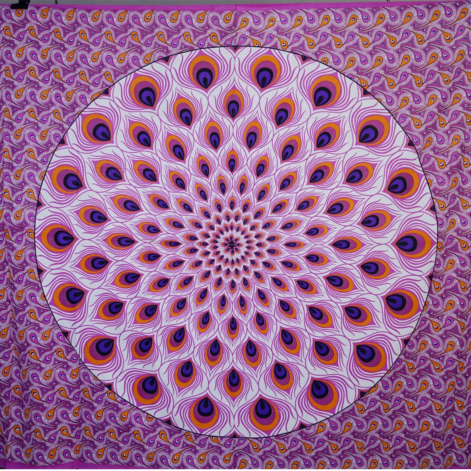 XXL INDYJSKA NARZUTA ZASŁONA OBRUS MANDALA 210x230