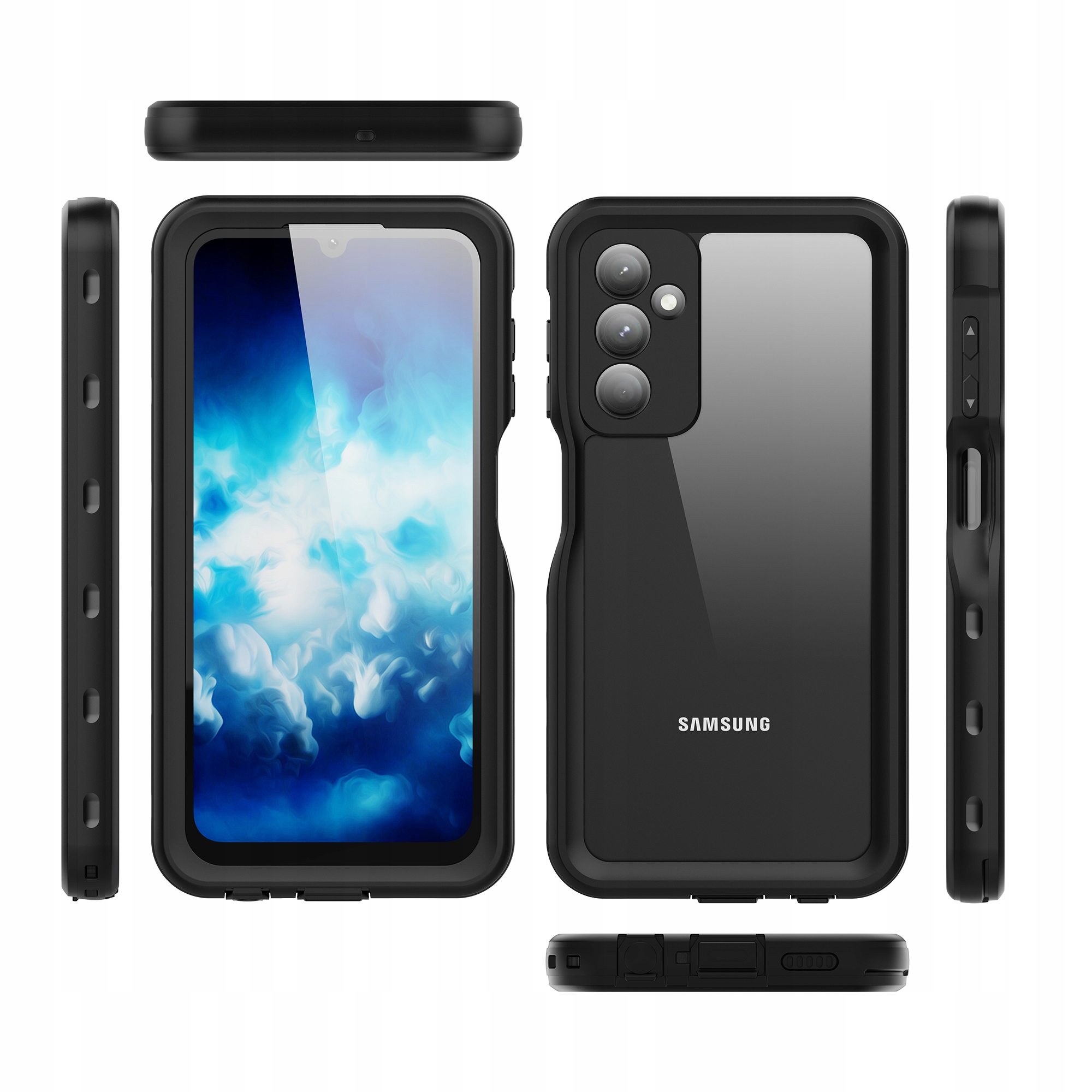 Pancerne Etui 360° Wodoodporne Wytrzymała Obudowa Samsung Galaxy A24 IP68