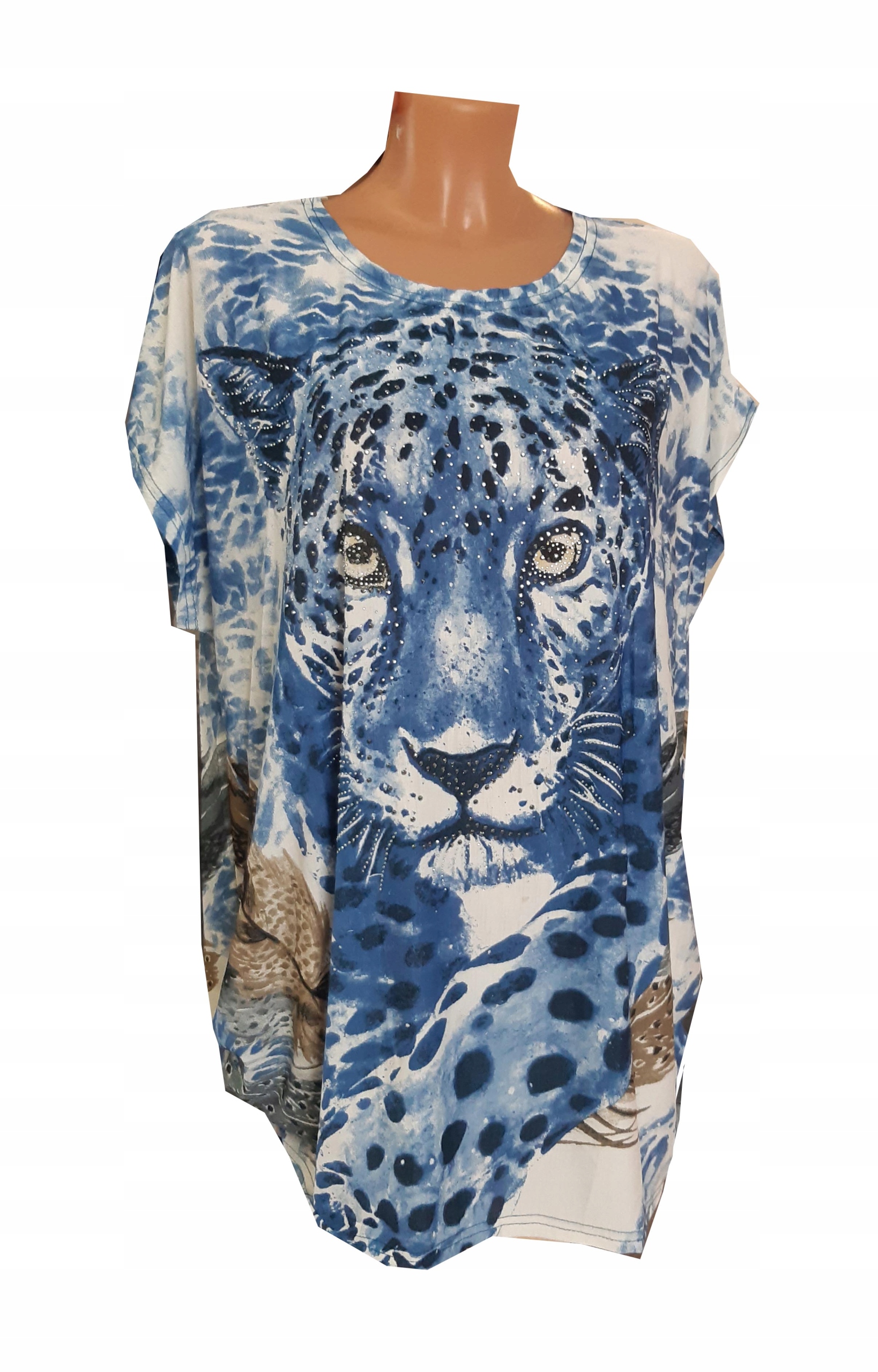 

Bluzka Tunika panterka tygrys cyrkonie 3XL/4XL