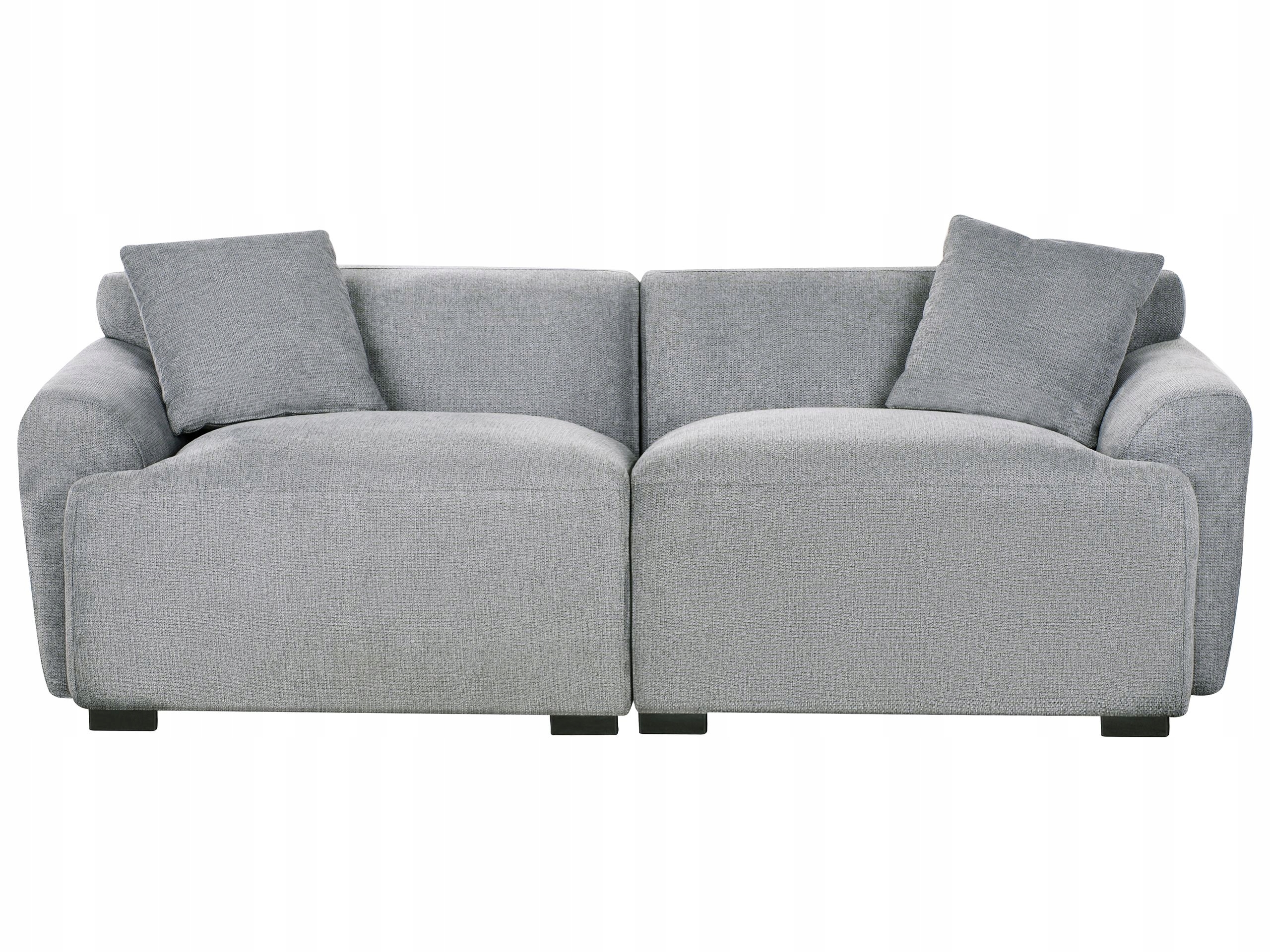 Sofa tapicerowana dodatkowe poduszki szara