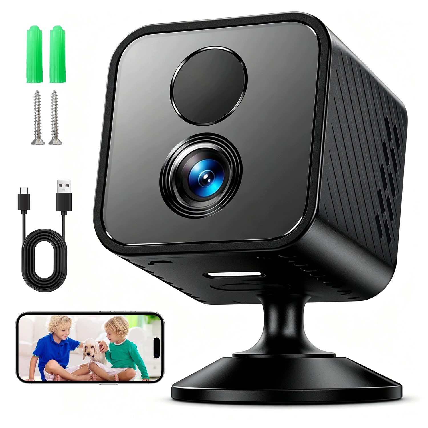 Mini Kamera 1080P Wifi S Nočním Viděním A Detekcí Pohybu A 30DENNÍ Baterií