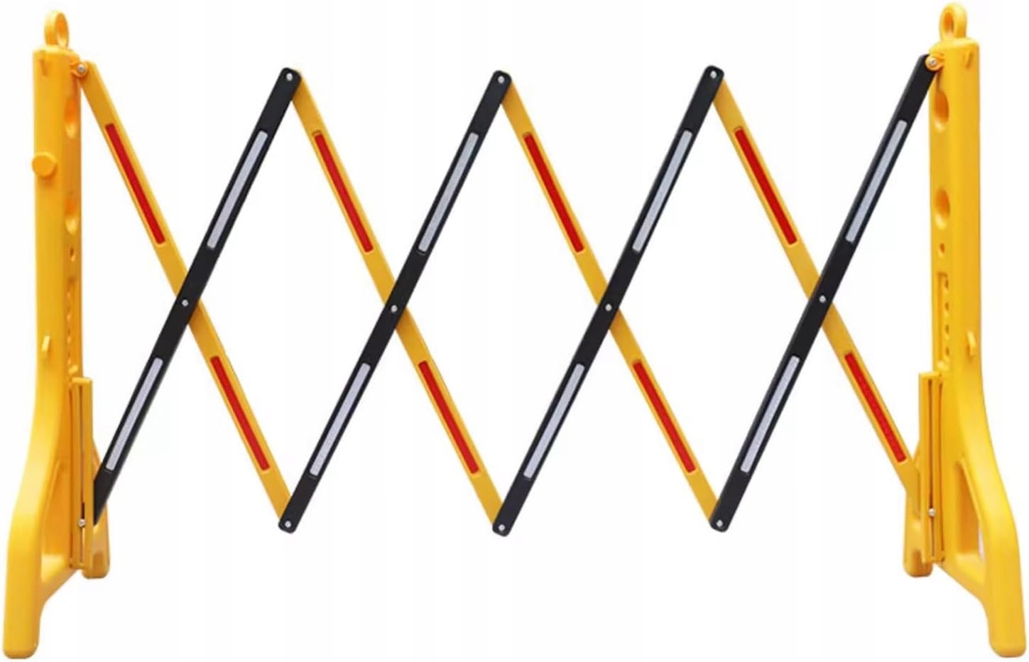 Nůžková Bariéra Harmonika Skládací Silniční Zábrana 2,5 m Pvc Odrazka