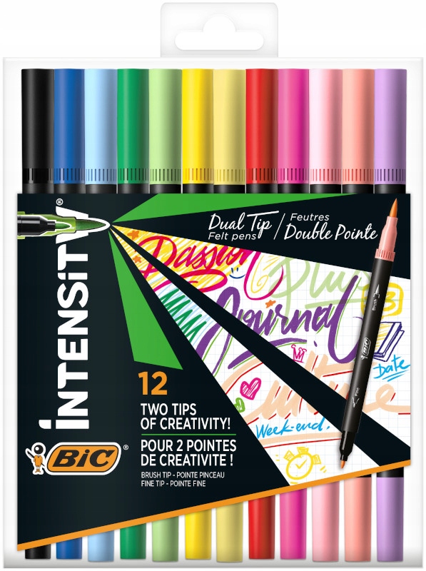 

Bic Pisak dwustronny Pastel 12szt.
