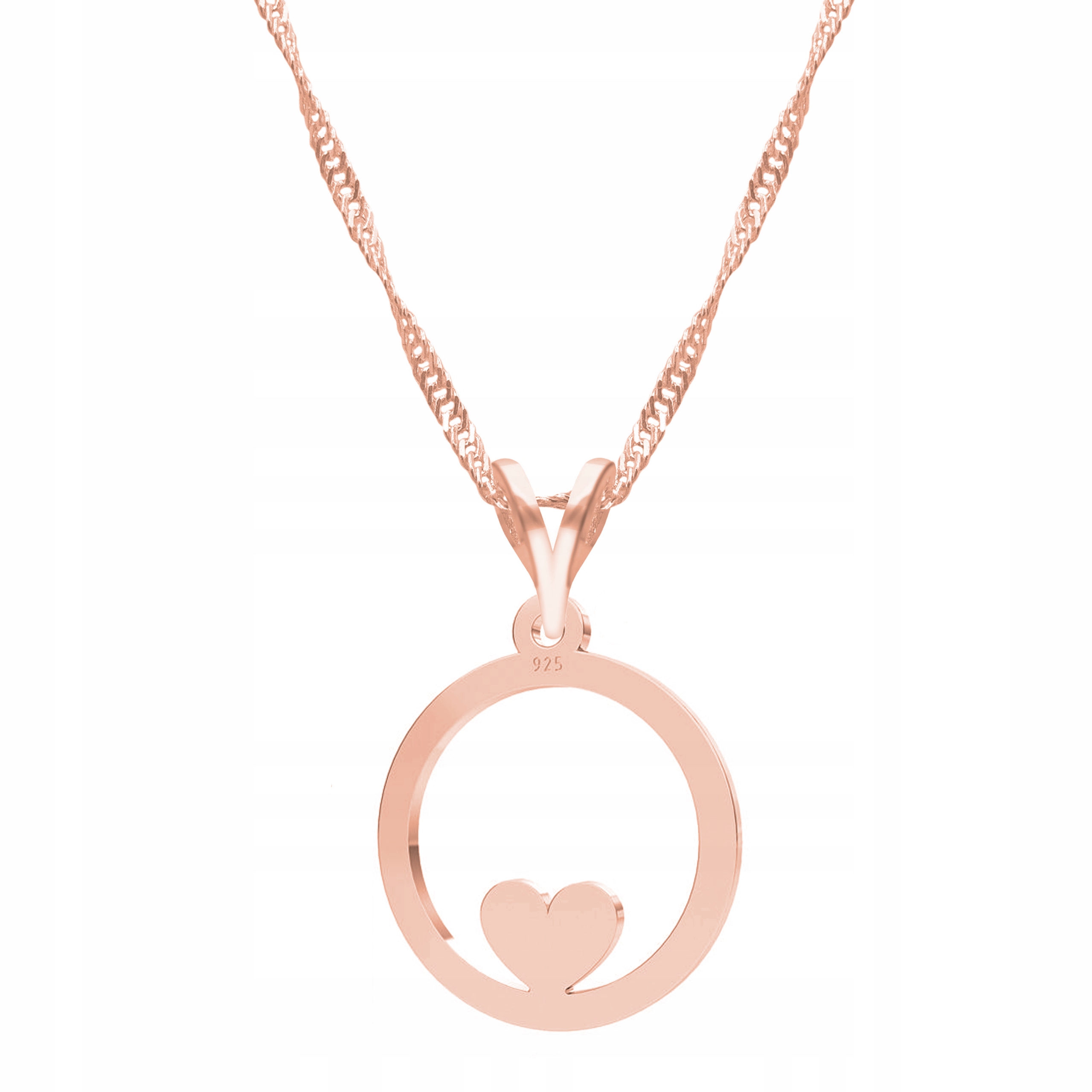 Řetízek zlatý náhrdelník 925 Kolo Srdíčko Srdce