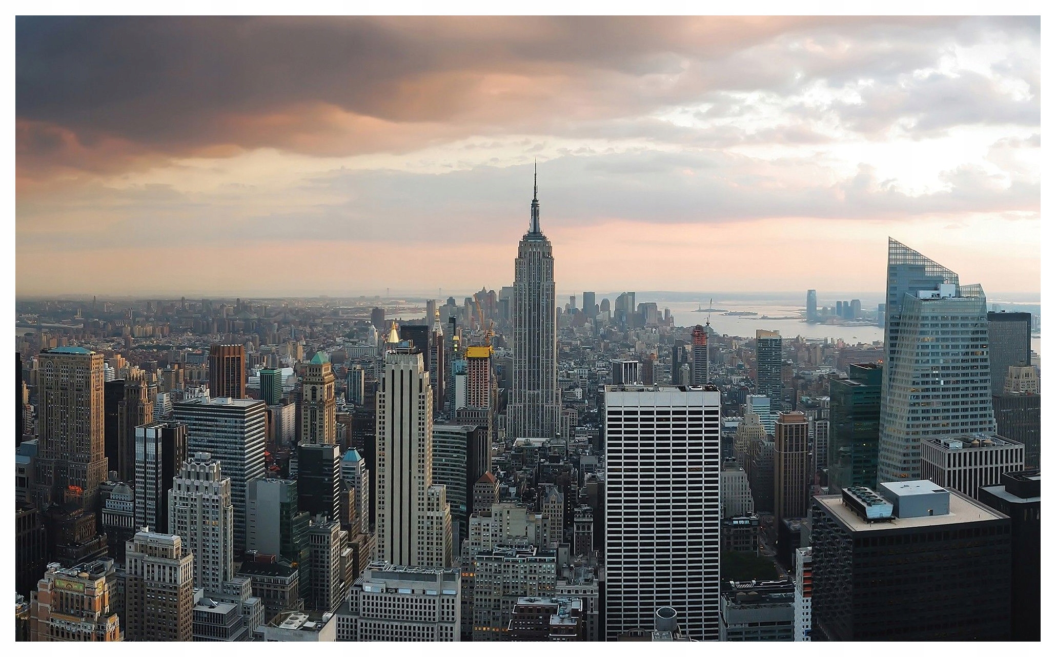 Fototapeta flizelina New York Růžové mrakodrapy za úsvitu 208x146 lepidlo