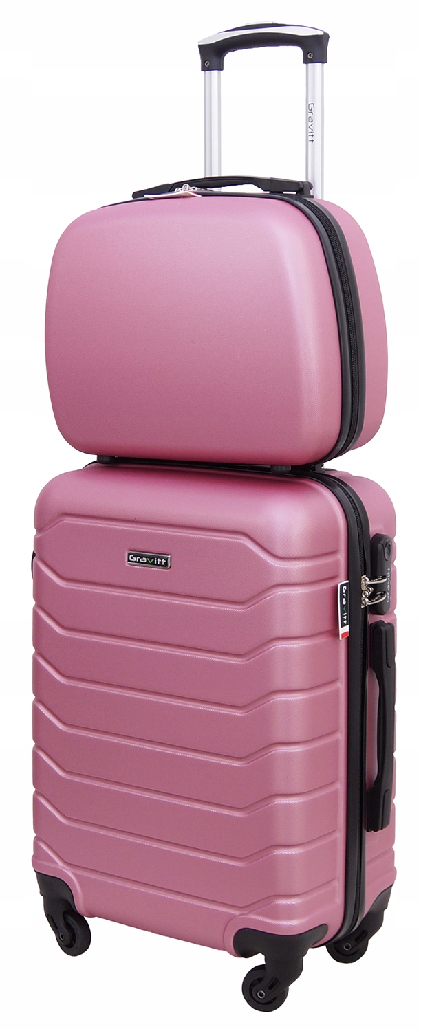 Zestaw Walizek 2w1 Walizka Podróżna Na Kółkach Kuferek Gravitt 931
