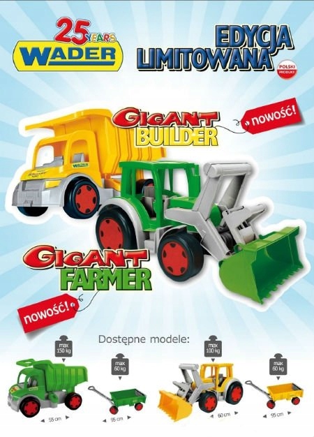 Wader Gigant Truck Wywrotka - Farmer 65015 Marka Wader