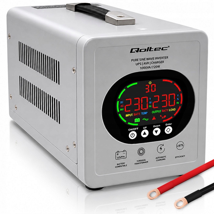 Ups 1000VA 720W menič 12/230V s Avr LCD LiFePO4 Agm Gel Sinus