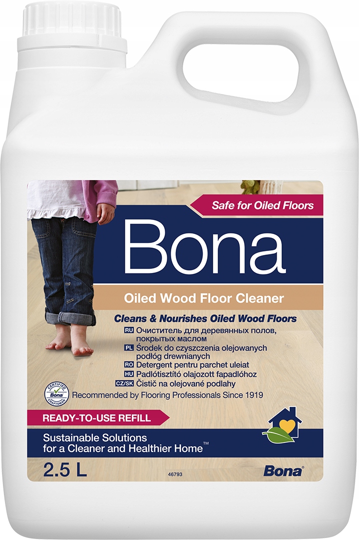 Bona Oiled Wood 2,5L – prostředek na mytí olejovaných dřevěných podlah